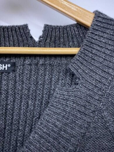商品画像：CABLE ZIP KNIT CARDIGAN/カーディガン(厚手)/L/ウール/GRY/12116029// 7