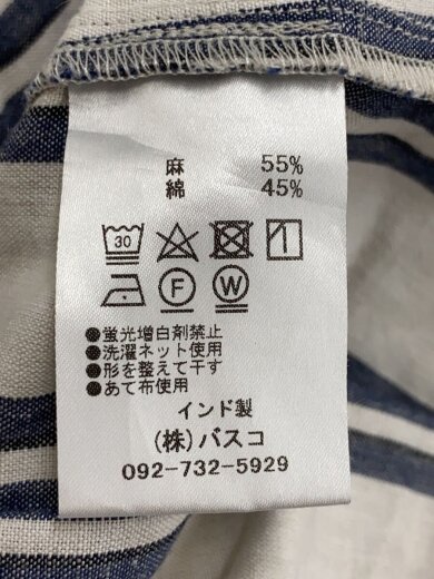 商品画像：シャツワンピース/--/リネン/NVY/ストライプ// 4