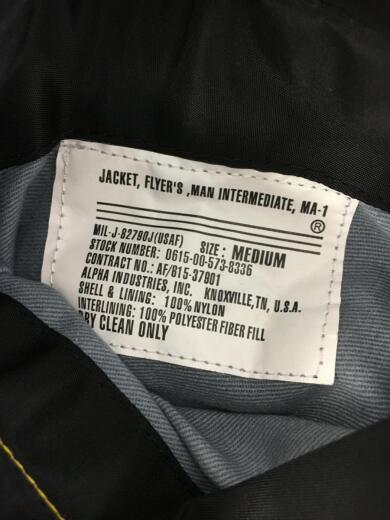 画像：ALPHA INDUSTRIES × Dr.MartensMA-1/フライトジャケット/M/ナイロン/BLK/LKZ 10014/使用感有3