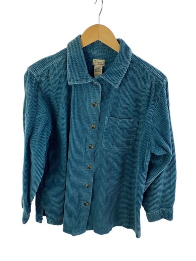 画像：L.L.Bean長袖ブラウス/M/コーデュロイ/BLU/無地/2651271