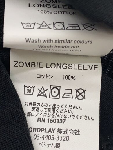 商品画像：長袖Tシャツ/XL/コットン/BLK 4