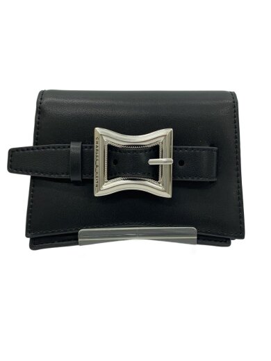 商品画像：2つ折り財布/フェイクレザー/BLK/レディース/10840541 1