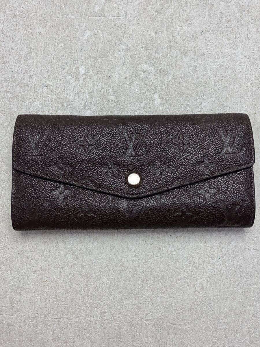 LOUIS VUITTON / ポルト・フォイユ・キュリユーズ_モノグラム・アンプラント_BRW/レザー/ブラウン/M60389