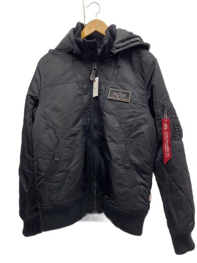 商品画像：ミリタリージャケット/XL/ナイロン/BLK/無地 1