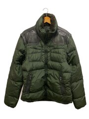 ダウンジャケット/XL/ナイロン/GRN/無地/ギミックジャケット/2way