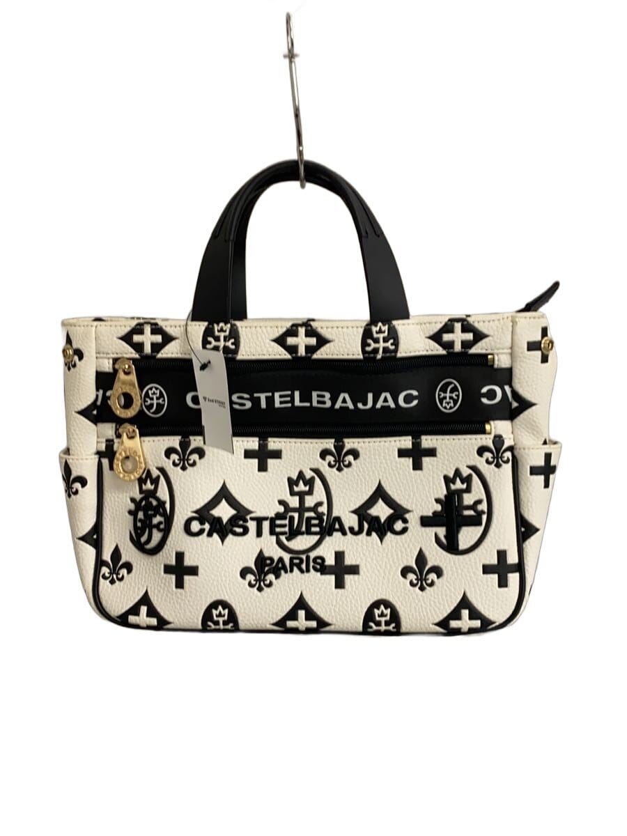 CASTELBAJAC / ハンドバッグ/レザー/WHT/総柄/068531