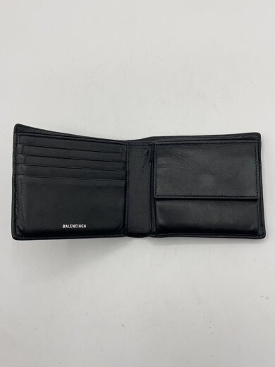 商品画像：2つ折り財布/羊革/BLK/無地/メンズ 4