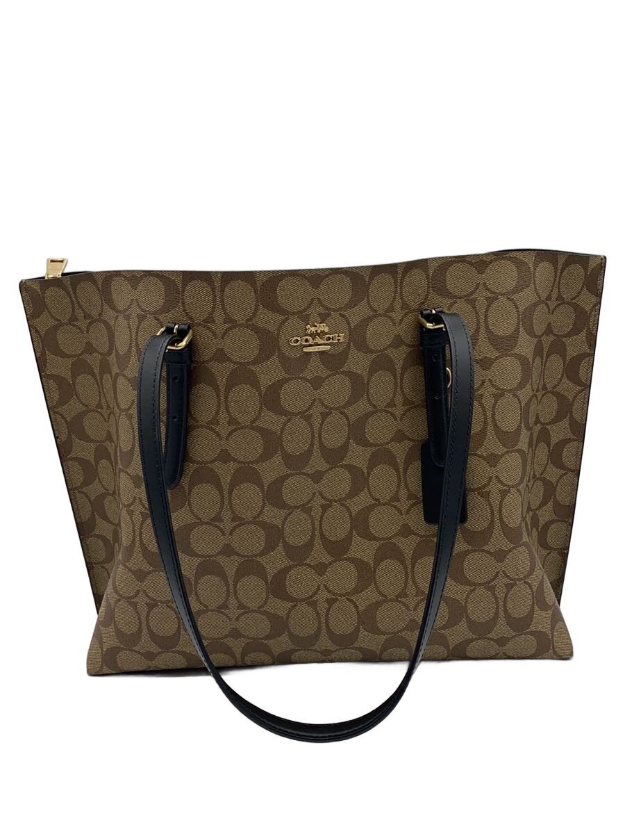 COACH / モリー・トート_シグネチャー_ブラック/PVC/CML/総柄