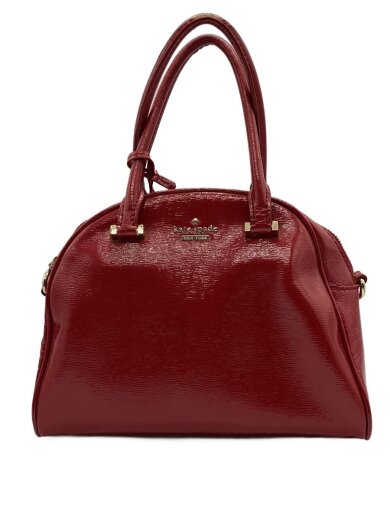 商品画像：ハンドバッグ/エナメル/RED/無地 1