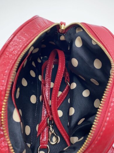 商品画像：ハンドバッグ/エナメル/RED/無地 6