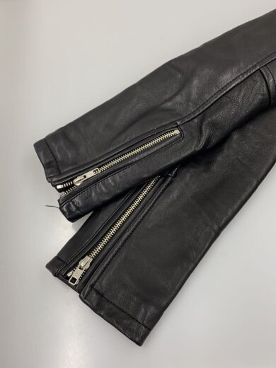 商品画像：レザージャケット・ブルゾン/S/羊革/BLK/無地/ha030080n9 5