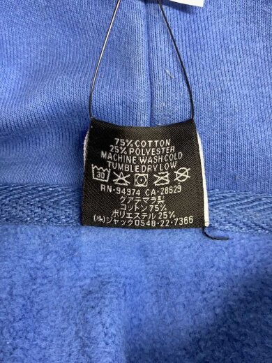 商品画像：パーカー/M/コットン/BLU/色褪せ有り/状態考慮/ポルトガル製// 4