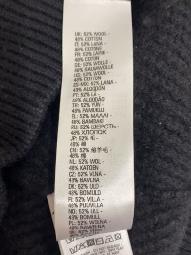 商品画像：ニット・セーター(厚手)/S/ウール/BLK/無地// 4