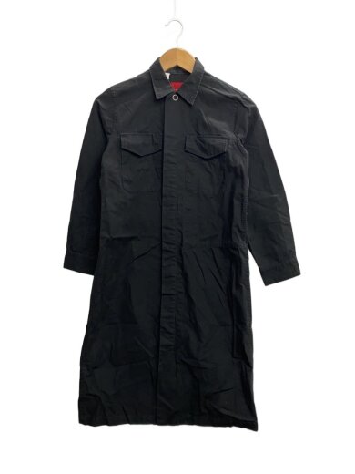 商品画像：シャツワンピース/1/コットン/BLK/無地// 1