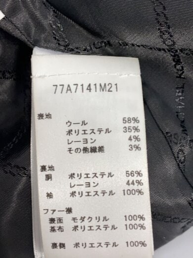 商品画像：コート/XXS/ウール/BLK/無地/77A7141M21 5