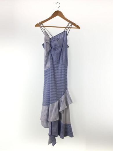 画像：furfur2018MODEL/パッチワークキャミワンピース/FREE/ポリエステル/BLU/ストライプ1