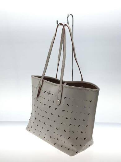 画像：COACHトートバッグ/レザー/WHT/総柄/F59345/チョーク/バタフライ/パフォレイテッド2