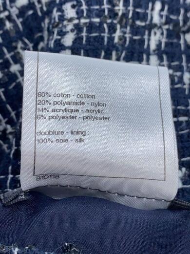 画像：CHANELツイードスカート/38/コットン/NVY/P47766V356745