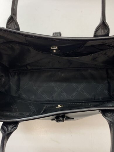 商品画像：トートバッグ/フェイクレザー/BLK/無地 6