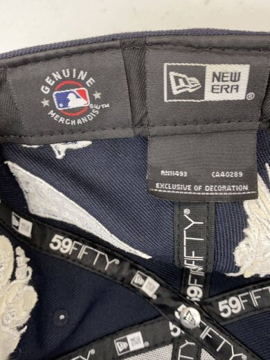 商品画像：キャップ/7 3/8/コットン/BLK/総柄/メンズ 5