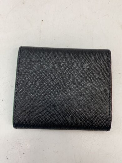 商品画像：3つ折り財布/レザー/BLK/無地/メンズ 2