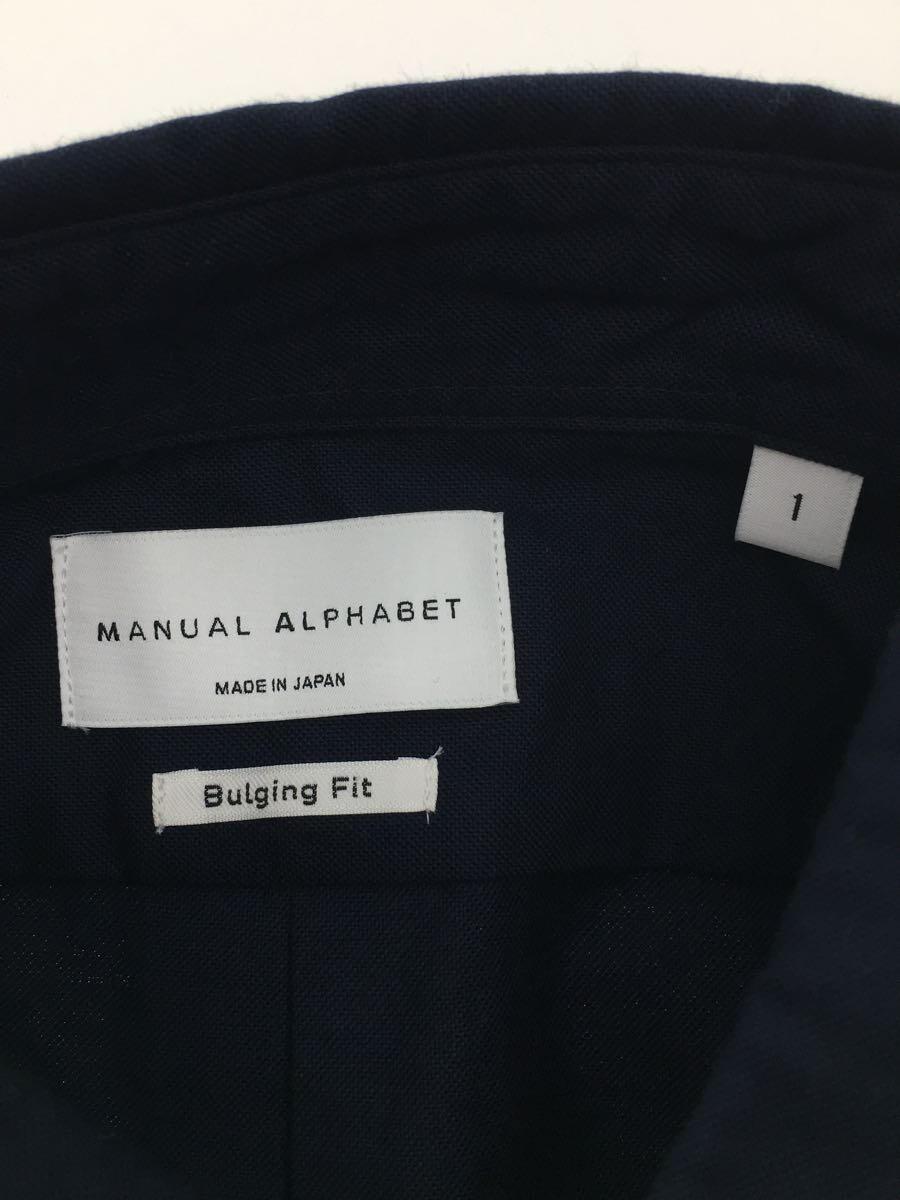 MANUAL ALPHABET(マニュアルアルファベット) / Bulging Fit/長袖シャツ/1/コットン/NVY/タグ付 古着の