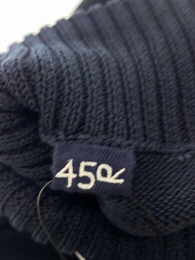 画像：45rpmタートルネック ポケット付コットンニット・セーター(薄手)/2/コットン/NVY3