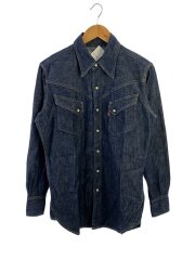 90s/デニムウエスタンシャツ/S/コットン/IDG