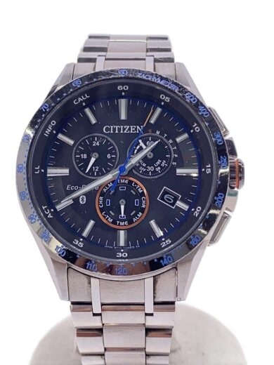 商品画像：エコドライブ/クォーツ腕時計/アナログ/BLUETOOTH /--/BLK/SLV/W770-T023037 1