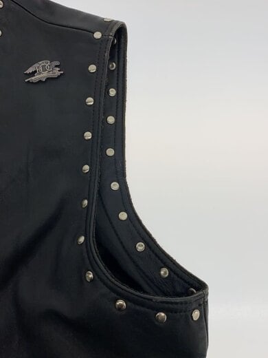 商品画像：FOUR SKULL MENS/ベスト/LL/レザー/BLK 4