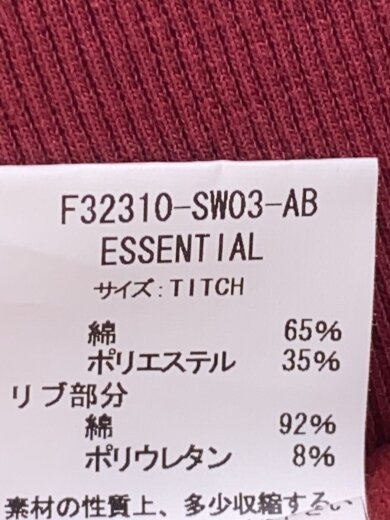 商品画像：ESSENTIAL/パーカー/TITCH/--/コットン/BRD/F32310-SW03 5