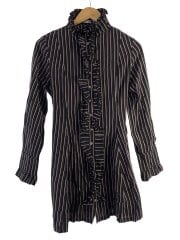 フリルシャツワンピース/--/--/ストライプ