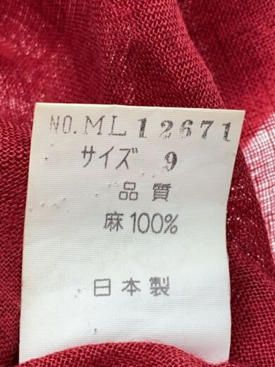 商品画像：半袖ブラウス/9/リネン/RED/ML12671 4