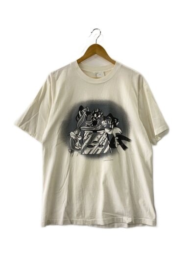 商品画像：90a/Tシャツ/L/コットン/WHT/シミ有/ヨゴレ有// 1