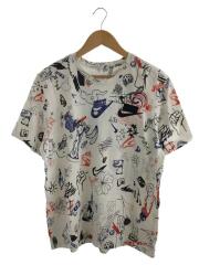 Tシャツ/XXL/コットン/WHT/総柄/CK3013-100