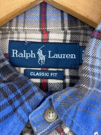 商品画像：90s/長袖シャツ/XL/コットン/BLU/チェック 3