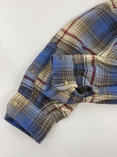 商品画像：90s/長袖シャツ/XL/コットン/BLU/チェック 5