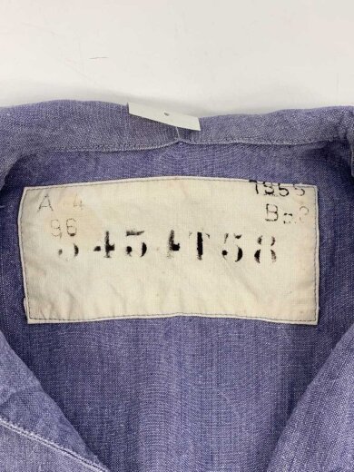 商品画像：60s/セーラーシャツ/リネン/BLU/汚れ有 3