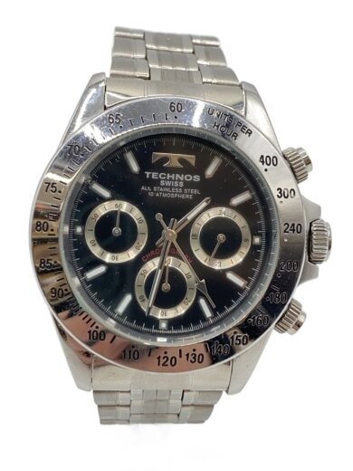 商品画像：クォーツ腕時計/アナログ/ステンレス/BLK/SLV/TGM615 1