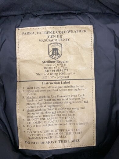 商品画像：ジャケット/M/ナイロン/BLK/無地/8415-01-555-1275 3