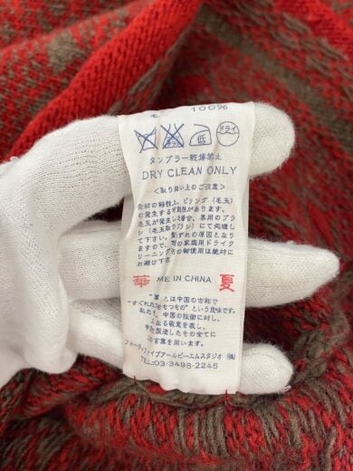 商品画像：ニット・セーター(厚手)/3/ウール/RED/総柄/71118087 4