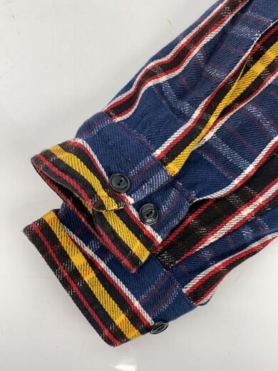 商品画像：長袖シャツ/M/コットン/NVY/チェック 5