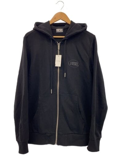 商品画像：ジップパーカー/L/コットン/BLK/無地/A15244 1