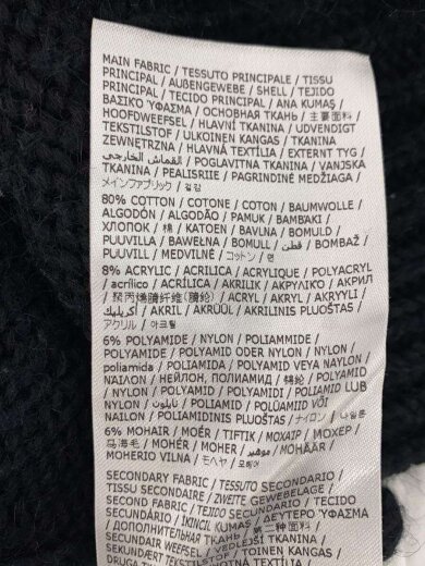 商品画像：ニット・セーター(厚手)/L/コットン/BLK/無地/S52GP0148 5