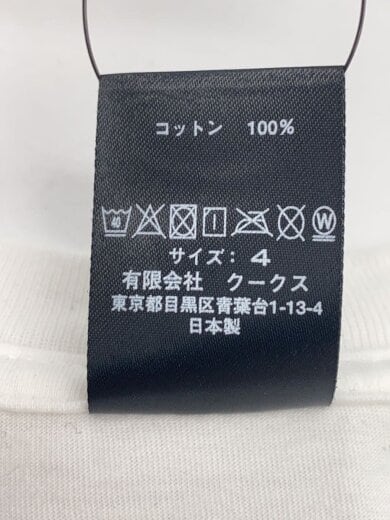 商品画像：Tシャツ/4/コットン/WHT/プリント// 4