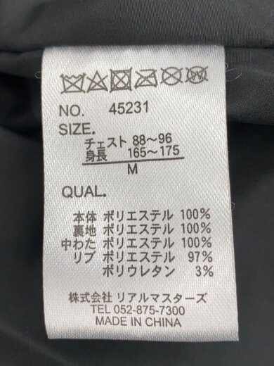 商品画像：中綿ジャケット/M/ポリエステル/BLK/無地/45231 5