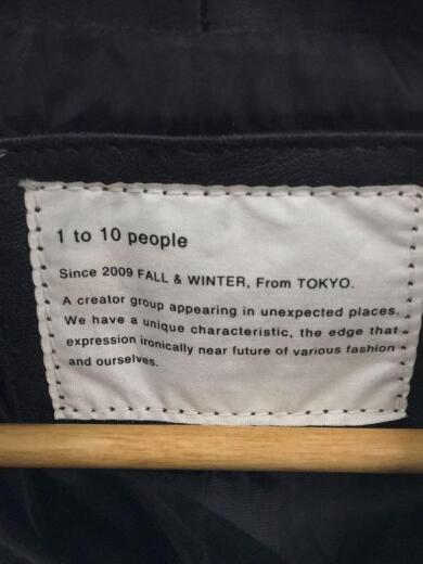 画像：1to10peopleラムレザージャケット・ブルゾン/S/羊革/BLK/無地3