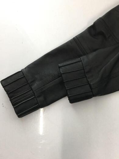 画像：1to10peopleラムレザージャケット・ブルゾン/S/羊革/BLK/無地4