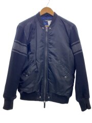 袖切替フライトジャケット/S/ナイロン/BLK/