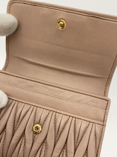 画像：MIU MIU2つ折り財布/--/PNK/無地/レディース8